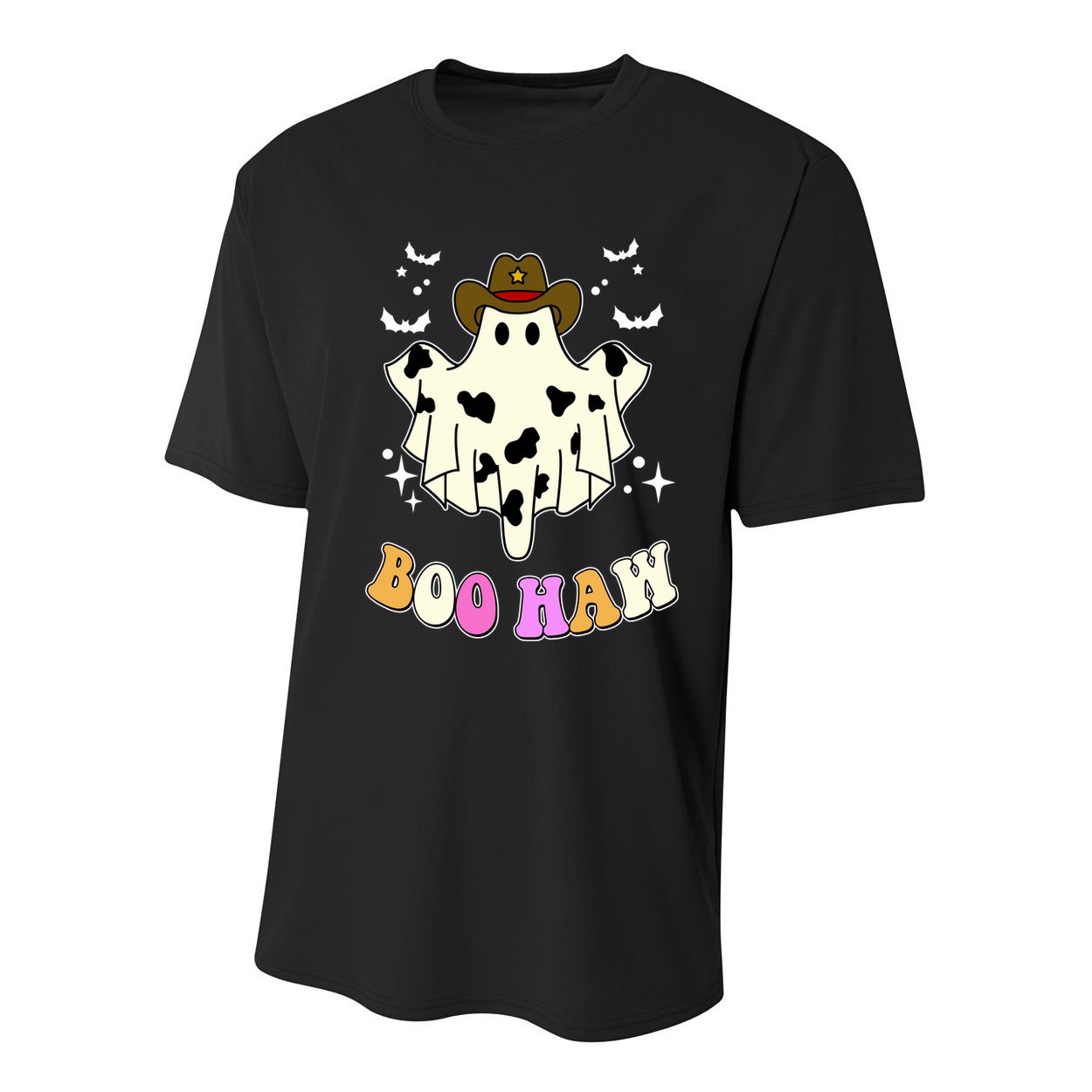 Boo Haw Retro Western Halloween Youth Performance Sprint T-Shirt