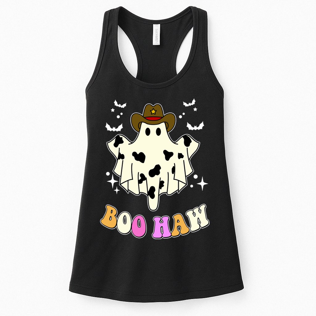 Boo Haw Retro Western Halloween Womens Tank Top