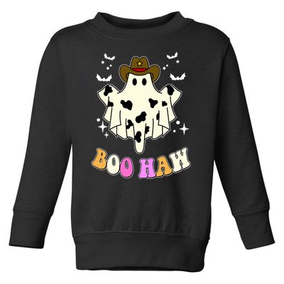 Boo Haw Retro Western Halloween Toddler Sweatshirt