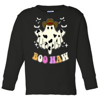 Boo Haw Retro Western Halloween Toddler Long Sleeve Shirt