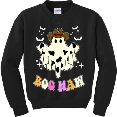 Boo Haw Retro Western Halloween Kids Sweatshirt