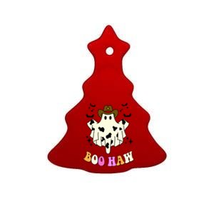 Boo Haw Retro Western Halloween Ceramic Tree Ornament