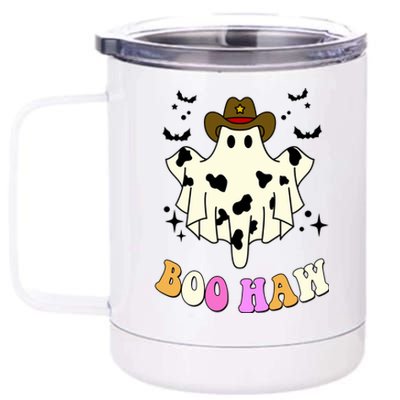 Boo Haw Retro Western Halloween 12 oz Stainless Steel Tumbler Cup