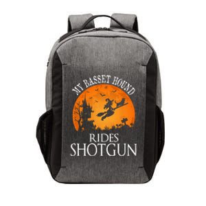 Basset Hound Rides Shotgun Dog Lover Party Vector Backpack