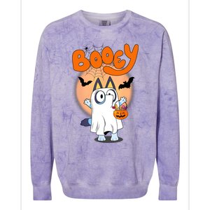 Booey Halloween Spooky Season Funny Colorblast Crewneck Sweatshirt