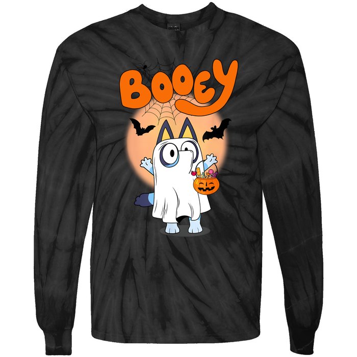 Booey Halloween Spooky Season Funny Tie-Dye Long Sleeve Shirt