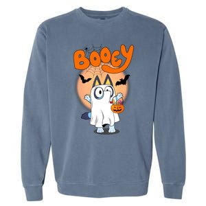 Booey Halloween Spooky Season Funny Garment-Dyed Sweatshirt