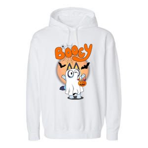 Booey Halloween Spooky Season Funny Garment-Dyed Fleece Hoodie