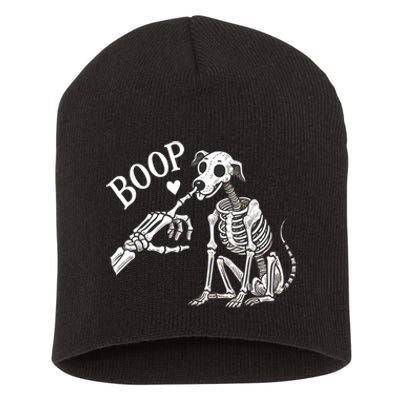 Boop Hand Skeleton And Dog Short Acrylic Beanie