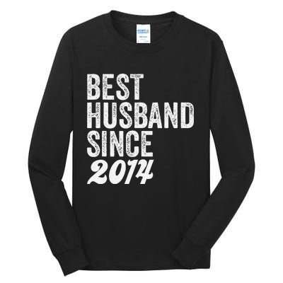 Best Husband Since 2014 Wedding Anniversary Husband Tall Long Sleeve T-Shirt