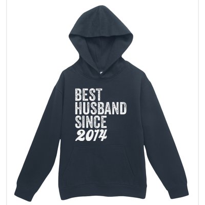 Best Husband Since 2014 Wedding Anniversary Husband Urban Pullover Hoodie