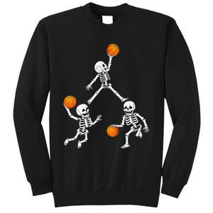 Basketball Halloween Skeleton Dunking Dribble Sweatshirt