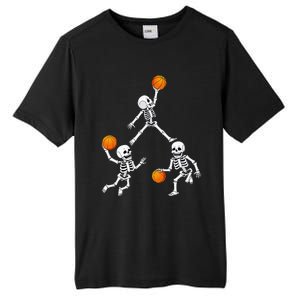 Basketball Halloween Skeleton Dunking Dribble Tall Fusion ChromaSoft Performance T-Shirt