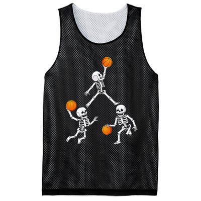 Basketball Halloween Skeleton Dunking Dribble Mesh Reversible Basketball Jersey Tank