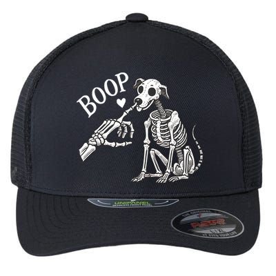 Boop Hand Skeleton And Dog Flexfit Unipanel Trucker Cap