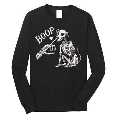 Boop Hand Skeleton And Dog Long Sleeve Shirt