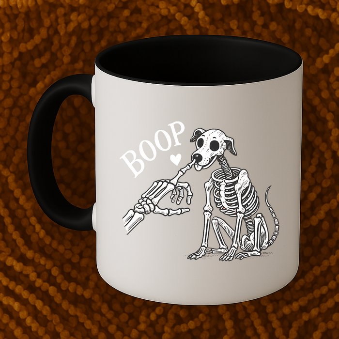 Boop Hand Skeleton And Dog Mug