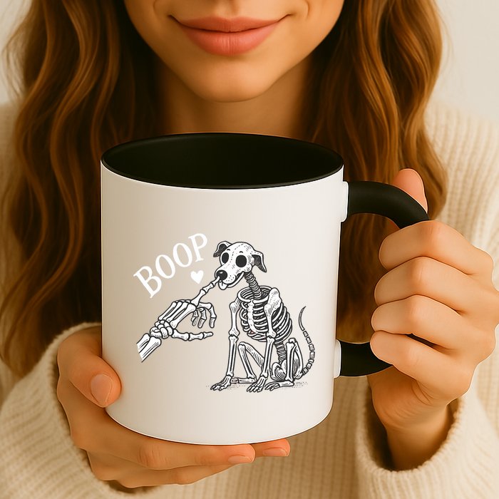 Boop Hand Skeleton And Dog Mug
