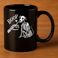 Boop Hand Skeleton And Dog 11oz C Handle Ceramic Mug