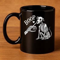 Boop Hand Skeleton And Dog 11oz C Handle Ceramic Mug