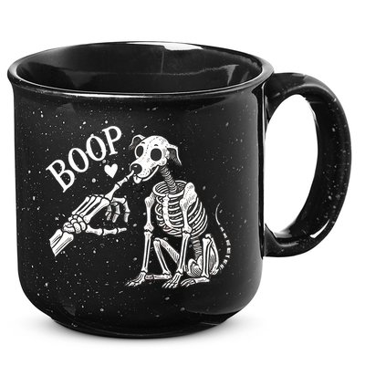 Boop Hand Skeleton And Dog 15oz Campfire Ceramic Mug