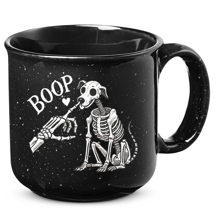 Boop Hand Skeleton And Dog 15oz Campfire Ceramic Mug