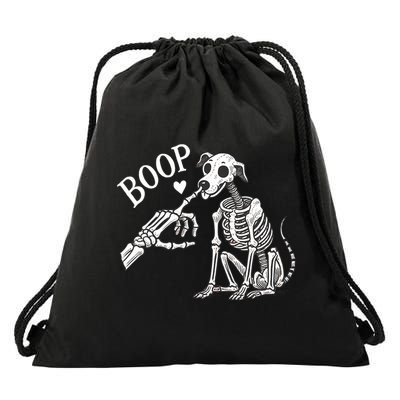 Boop Hand Skeleton And Dog Drawstring Bag