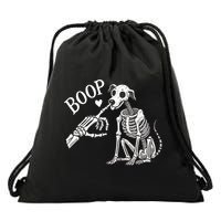 Boop Hand Skeleton And Dog Drawstring Bag