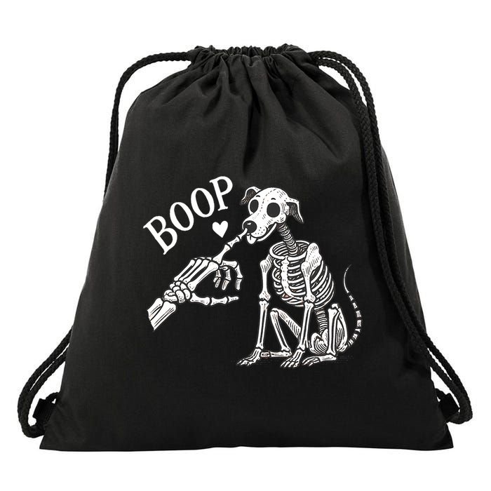 Boop Hand Skeleton And Dog Drawstring Bag