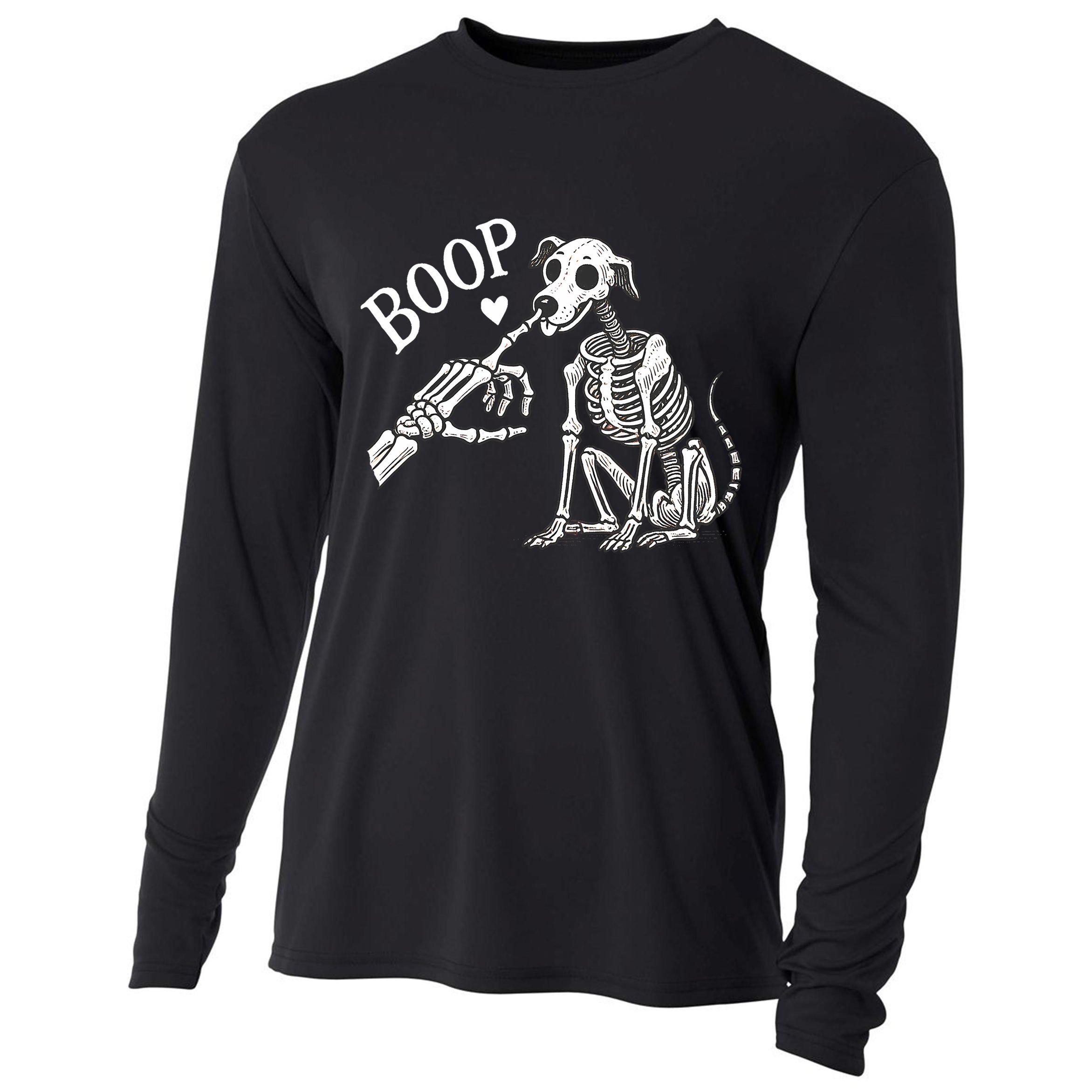 Boop Hand Skeleton And Dog Cooling Performance Long Sleeve Crew