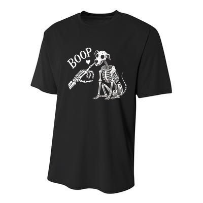 Boop Hand Skeleton And Dog Youth Performance Sprint T-Shirt