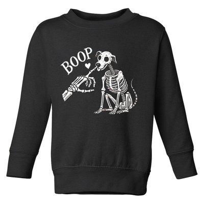 Boop Hand Skeleton And Dog Toddler Sweatshirt