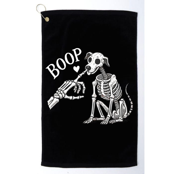 Boop Hand Skeleton And Dog Golf Towel