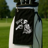 Boop Hand Skeleton And Dog Golf Towel