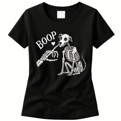 Boop Hand Skeleton And Dog Womens T-Shirt