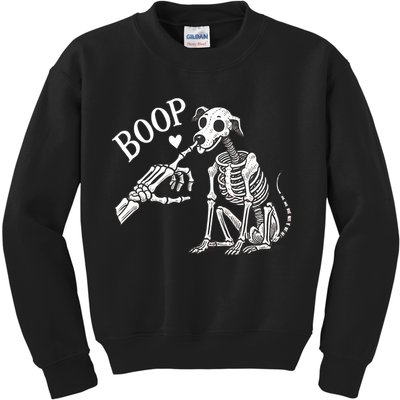 Boop Hand Skeleton And Dog Kids Sweatshirt
