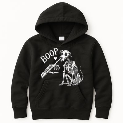 Boop Hand Skeleton And Dog Kids Hoodie