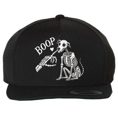 Boop Hand Skeleton And Dog Wool Snapback Cap