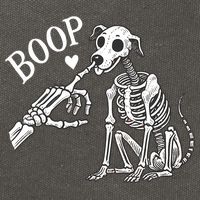 Boop Hand Skeleton And Dog Cotton Canvas Backpack