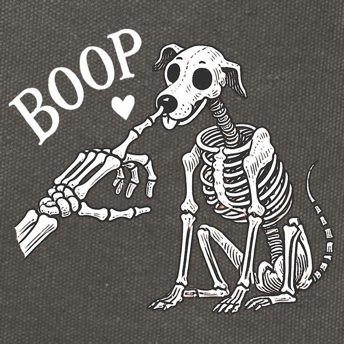 Boop Hand Skeleton And Dog Cotton Canvas Backpack