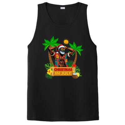 Black Hawaiian Santa Sunglasses Christmas In July Summer PosiCharge Competitor Tank