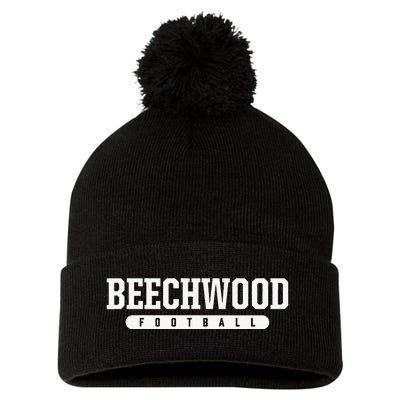 Beechwood High School Football Pom Pom 12in Knit Beanie