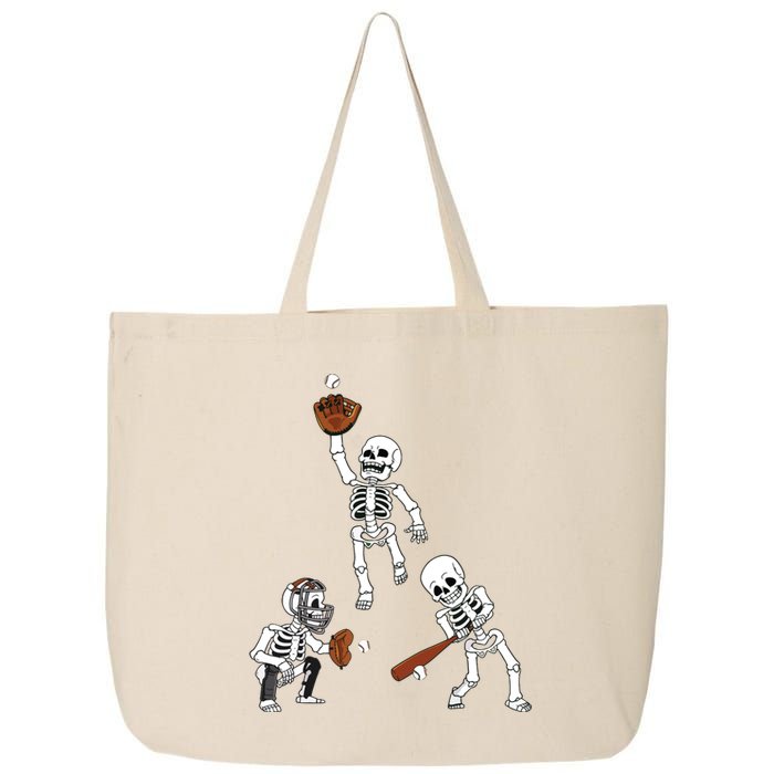 Baseball Halloween Skeletons Hitter Catcher Boy 25L Jumbo Tote