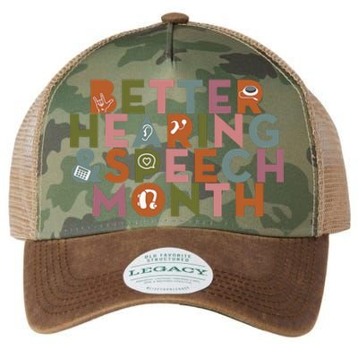 Better Hearing & Speech Month Proud Speech Pathologist SLP Legacy Tie Dye Trucker Hat