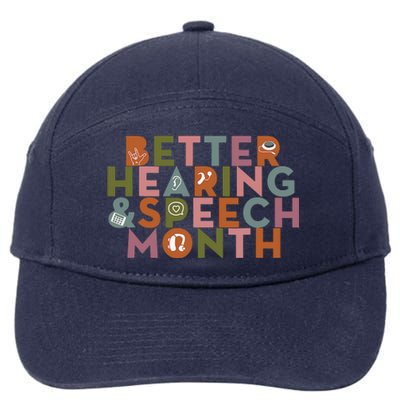 Better Hearing & Speech Month Proud Speech Pathologist SLP 7-Panel Snapback Hat