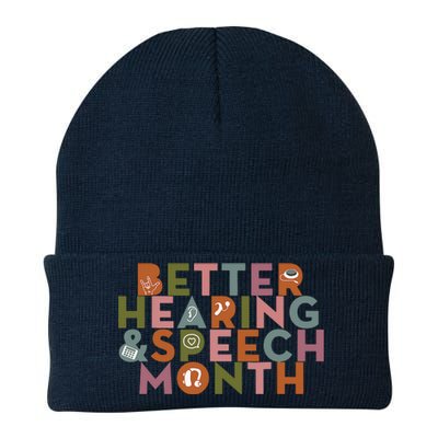 Better Hearing & Speech Month Proud Speech Pathologist SLP Knit Cap Winter Beanie