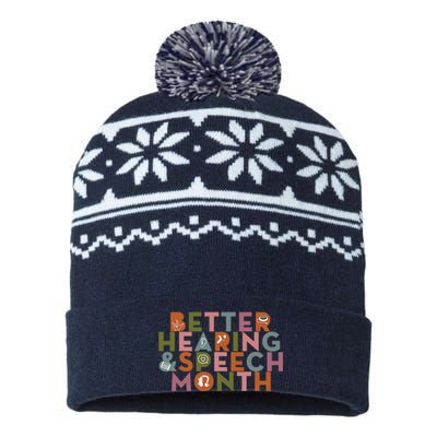 Better Hearing & Speech Month Proud Speech Pathologist SLP USA-Made Snowflake Beanie