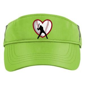 Baseball Heart Sport Lover Adult Drive Performance Visor