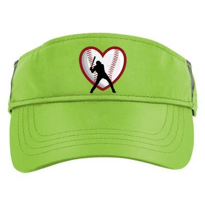 Baseball Heart Sport Lover Adult Drive Performance Visor