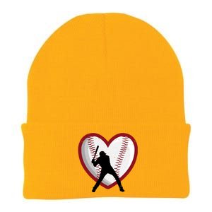 Baseball Heart Sport Lover Knit Cap Winter Beanie